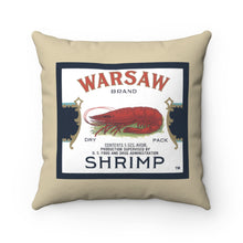 Load image into Gallery viewer, Warsaw Shrimp Square Pillow (Left Side)