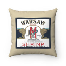Load image into Gallery viewer, Warsaw Shrimp Square Pillow (Right Side)