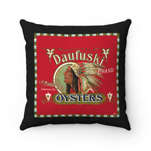 Load image into Gallery viewer, Daufuski Oysters Square Pillow (Right Side)