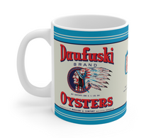 Load image into Gallery viewer, Red, White and Blue Daufuski Oysters 11oz Mug