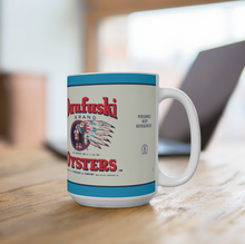 Load image into Gallery viewer, Red, White, and Blue Daufuski Oysters 15oz Mug