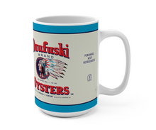Load image into Gallery viewer, Red, White, and Blue Daufuski Oysters 15oz Mug