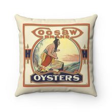 Load image into Gallery viewer, Coosaw Oysters Square Pillow (Right Side)