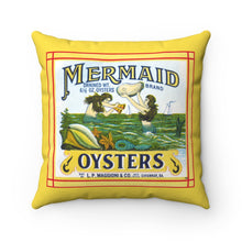 Load image into Gallery viewer, Mermaid Oyster Square Pillow