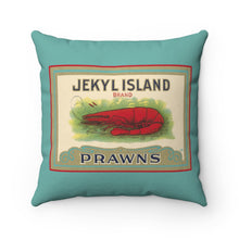 Load image into Gallery viewer, Jekyl Island Prawns Square Pillow (Left Side)