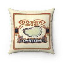 Load image into Gallery viewer, Coosaw Oysters Square Pillow (Left Side)