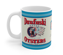 Load image into Gallery viewer, Red, White and Blue Daufuski Oysters 11oz Mug
