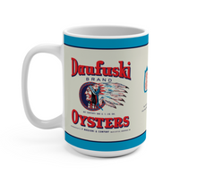 Load image into Gallery viewer, Red, White, and Blue Daufuski Oysters 15oz Mug
