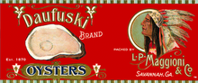 Load image into Gallery viewer, Daufuski Oysters Metal Sign
