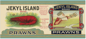 Jekyl Island Prawns Metal Sign