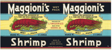 Load image into Gallery viewer, Maggioni&#39;s Shrimp Metal Sign
