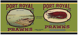 Port Royal Prawns Metal Sign