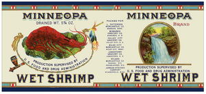 Minneopa Shrimp Metal Sign