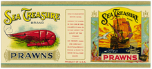 Load image into Gallery viewer, Sea Treasure Prawns Metal Sign
