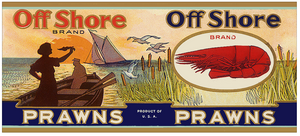 Offshore Prawns Metal Sign