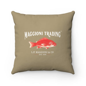 Mermaid Prawns Square Pillow (Left Side)