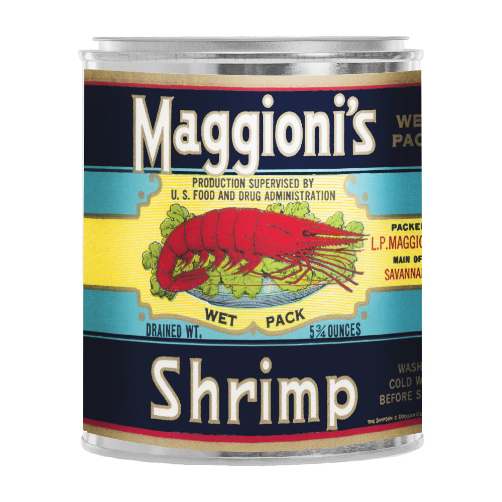 Maggioni's Shrimp Can Coin Bank